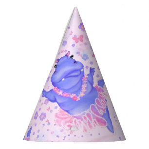 Funny Paper Party Hat Ballerina Hippo Ballet Dance