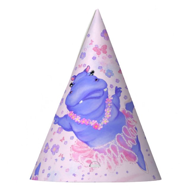 Funny Paper Party Hat Ballerina Hippo Ballet Dance (Left)