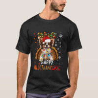 Funny Papillon Dog Happy Hallothanksmas Family Xma