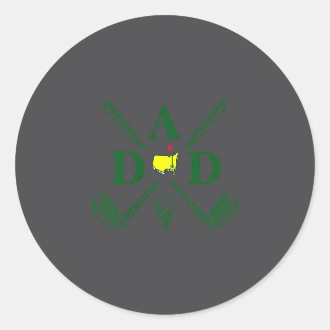 Funny Par Dad Golf Matching Golfing Quote Party Ck Classic Round Sticker (Front)