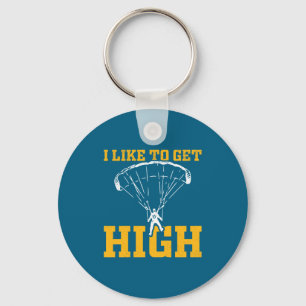 Funny Parachute Quote Skydiver Key Ring