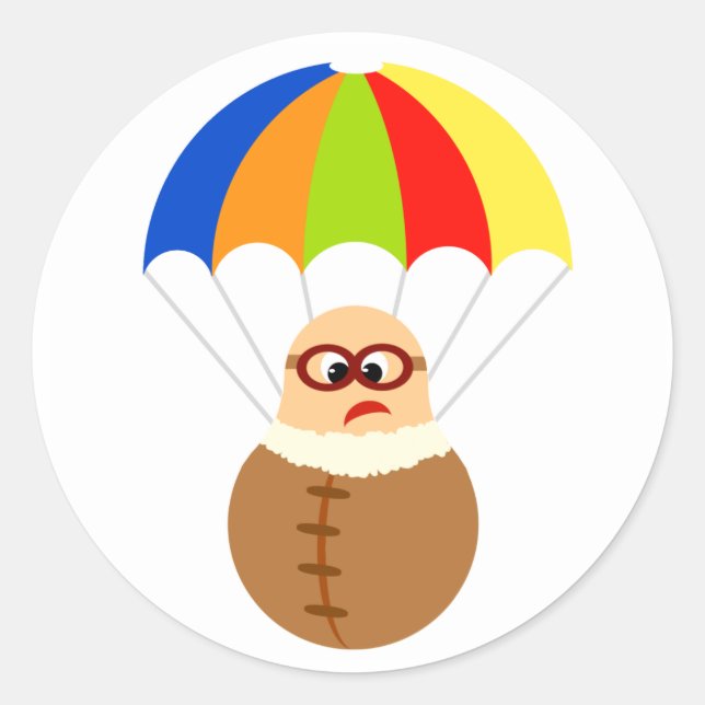 Funny Parachute Sticker (Front)