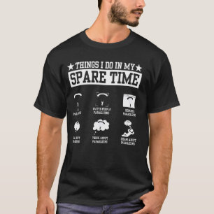 Funny Paragliding Art For Men Women Paramotor Para T-Shirt
