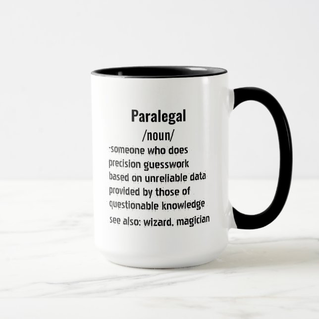 funny Paralegal Definition gifts for men women Mug (Right)