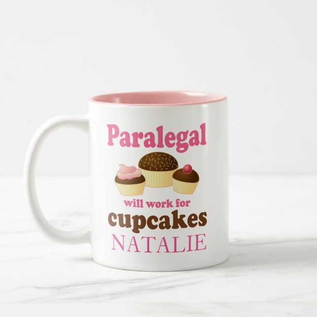 Funny Paralegal Office Gift Personalised Mug (Left)