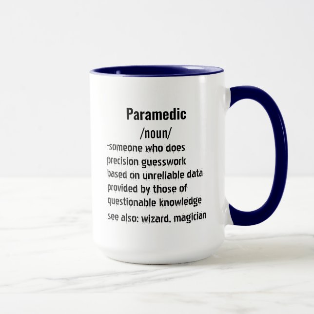 funny Paramedic Definition gifts for men women Mug (Right)