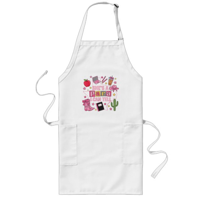 Funny Paraprofessional - She's A Para I Can Tell Long Apron (Front)