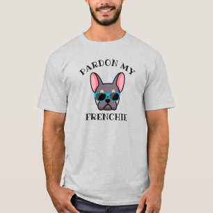Funny Pardon my Frenchie Lilac Tan French Bulldog T-Shirt