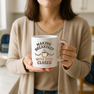 Funny Parent Mug; Making Breakfast Parent Coffee Mug