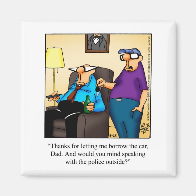 Funny Parenthood Humour Refrigerator Magnet (Front)