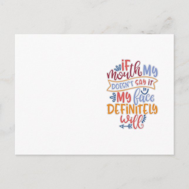 Funny Parenting  Design If My Mouth Doesn’t Say Postcard (Front)