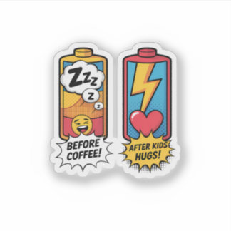 Funny Parenting Energy – Before Coffee After Kids 