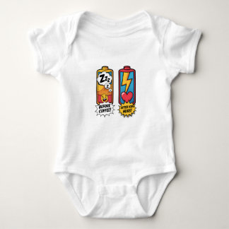 Funny Parenting Energy – Before Coffee After Kids  Baby Bodysuit