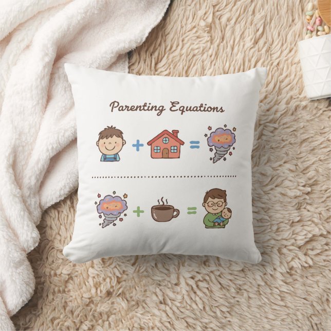 Funny Parenting Equations | Relatable Dad & Baby  Cushion (Blanket)