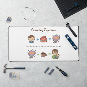 Funny Parenting Equations Relatable Dad & Baby Desk Mat