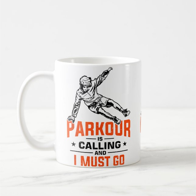 Funny Parkour Obstacle Course Design For Parkour L Coffee Mug (Left)