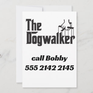 Funny Parody Dog Walker Trainer Sitter  Invitation