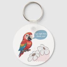 Funny Parrot Acrylic Keychain – Custom Text & Imag
