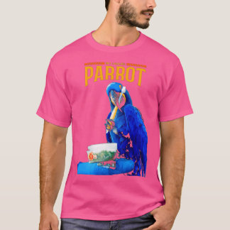 Funny Parrot Holds A Brush After Food 2 T-Shirt