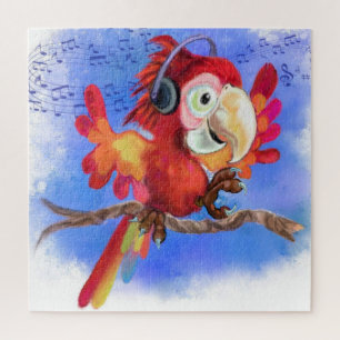 Funny Parrot Music Dancer Puzzle