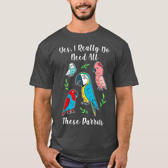 Funny Parrot Premium T-Shirt (Front)