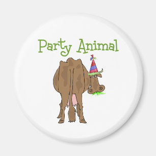 Funny  Party Animal Birthday Cow Magnet