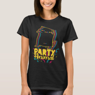 Funny Party Animal Disco Dancing Cat Meme  T-Shirt