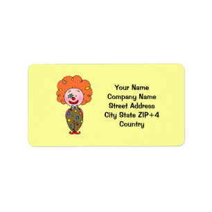 Funny party clown return address label