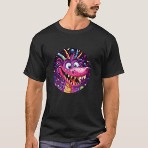 Funny Party Dragon for Festive Fun Lovers T-Shirt