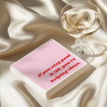 Funny Party Introvert Sassy Sarcasm Pink Red Napkin<br><div class="desc">This playful pink party napkin features bold red retro text with a cheeky reminder for guests who overstay their welcome. A fun and sassy addition to birthdays,  dinner parties,  housewarmings,  or any casual get-together with a side of attitude. Perfect for hosts who like their celebrations stylish—and their expectations clear.</div>
