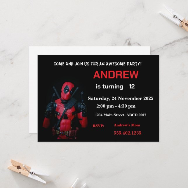 Funny Party Invitation (Front/Back In Situ)