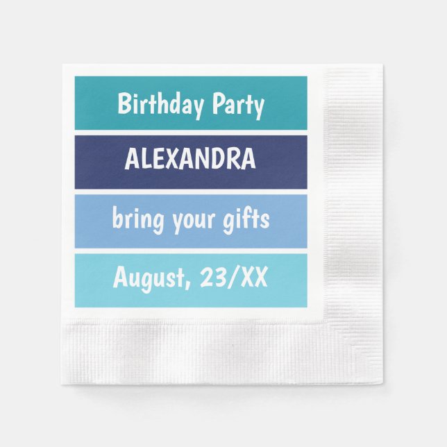 Funny Party Invitation Napkin (Front)