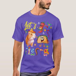 Funny Party Mexican Guinea Pig With Sombrero Taco T-Shirt