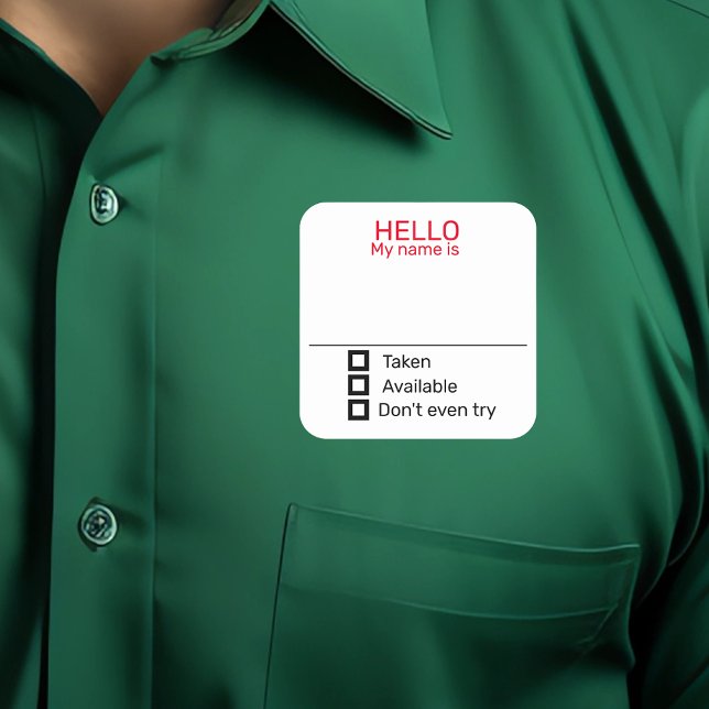 Funny Party Name Tag Badge Sticker (Creator Uploaded)