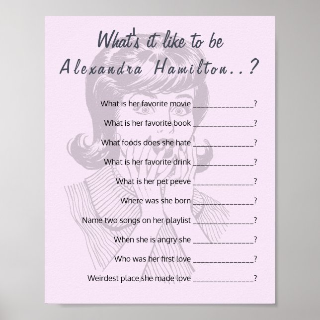 Funny Party Question Game 40th Birthday  Poster (Front)