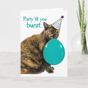 Funny Party Til You Burst Happy 21st Birthday Card