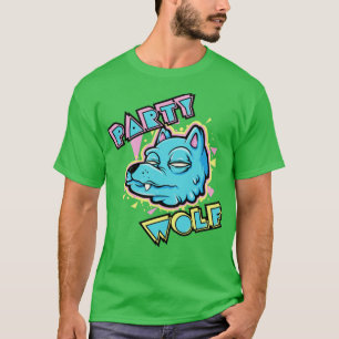 Funny Party Wolf Lover 80s Culture Party Animal T-Shirt