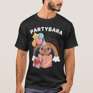 Funny Partybara Capybara Happy Birthday Kids Boys T-Shirt
