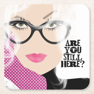 Funny PartyWare - LaRue's Paper Plates Square Paper Coaster