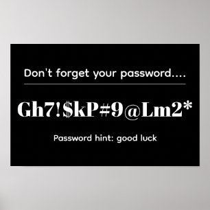 Funny Password Poster