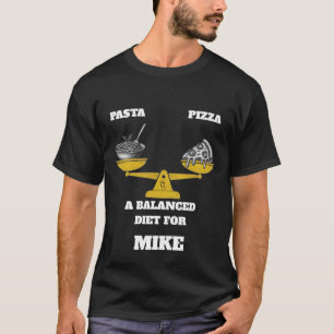 Funny Pasta and Pizza Balanced Diet Personalised  T-Shirt