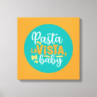 Funny Pasta La Vista Retro Kitchen Typography Art