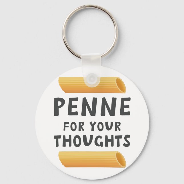 Funny Pasta Pun Key Ring (Front)