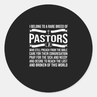 Funny Pastor Appreciation Gift Christian Preacher Classic Round Sticker