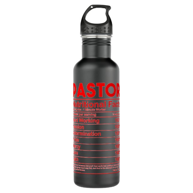 Funny Pastor Appreciation Gift For Men Women Cool  710 Ml Water Bottle (Front)