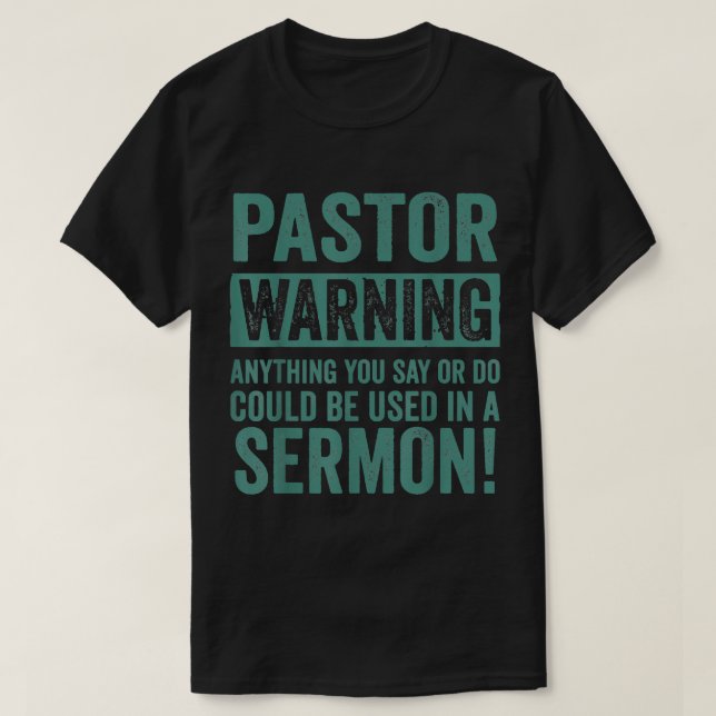 Funny Pastor Gift For Religious Preachers Men Wome T-Shirt (Design Front)