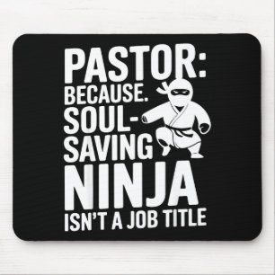 Funny Pastor Humor Christian Faith Leadership Joke Mouse Mat