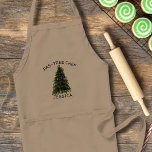 Funny Pastry Pun Christmas Pas-Tree Chef Apron<br><div class="desc">Add your name to this funny pun inspired holiday season apron - Pas-tree Chef (pastry chef).</div>