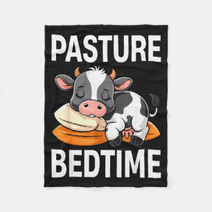 Funny Pasture Bedtime Cute Cow Pajamas Pj Sleep Fleece Blanket