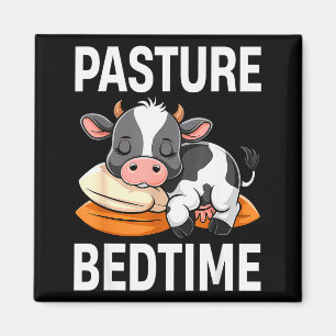 Funny Pasture Bedtime Cute Cow Pajamas Pj Sleep  Magnet